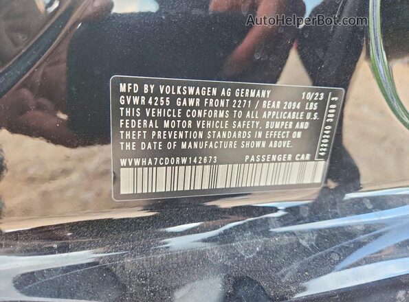 WVWHA7CD0RW142673 2024 VOLKSWAGEN GTI Черный Вид подкапотного пространства