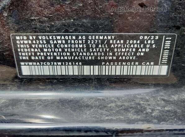 WVWHA7CD7RW126146 2024 VOLKSWAGEN GTI Black Вид підкапотного простору
