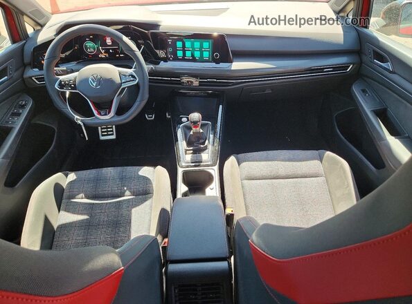 WVWHA7CD8RW230385 2024 VOLKSWAGEN GTI Red Առջևի վահանակի տեսք