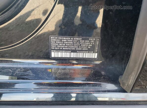 WVWLA7CDXSW233966 2025 VOLKSWAGEN GTI Black VIN კოდის სტიკერის ხედი