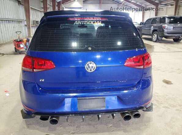 WVWVF7AU3HW071605 2017 VOLKSWAGEN GOLF Blue Вид ззаду