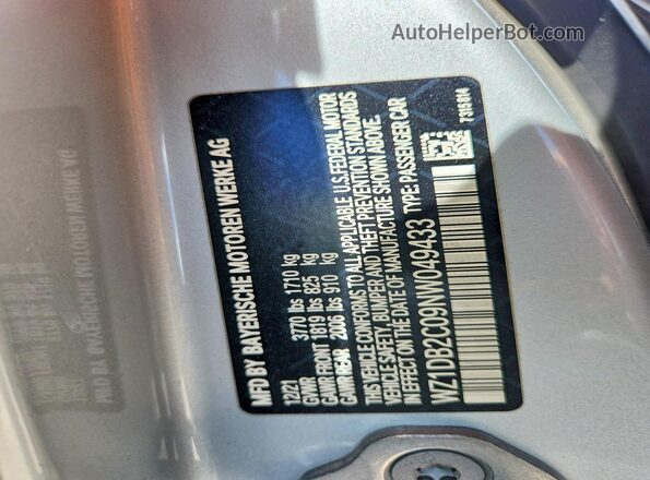 WZ1DB2C09NW049433 2022 TOYOTA GR Silver Շարժիչի բաժամունքի տեսք