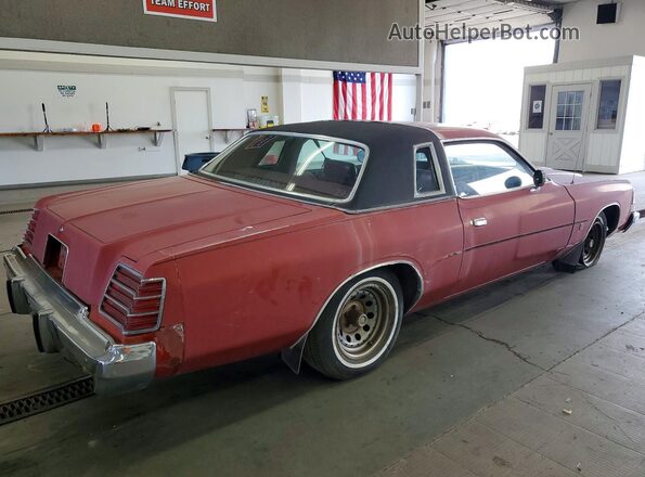 XS22G8R240100 1978 DODGE MAGNUM Красный Задняя правая четверть