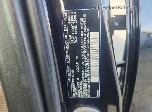 YSMEG3KA5PL127428 2023 POLESTAR 2 Black VIN sticker view
