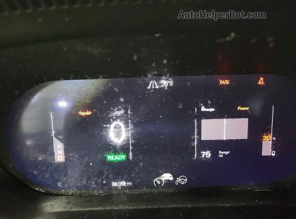 YSMEG3KAXPL122001 2023 POLESTAR 2 Black Instrument cluster view