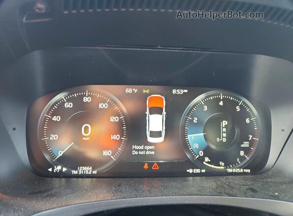 YV1102AKXH1003584 2017 VOLVO S90 Black Widok zestawu wskaźników