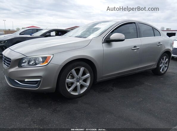 YV126MFK2G2392799 2016 VOLVO S60 Beige Առջևի ձախ երեք քառորդ տեսարան