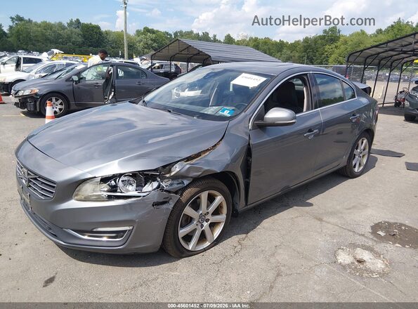 YV126MFK2G2406751 2016 VOLVO S60 Gray წინა მარცხენა ხედი სამი მეოთხედიდან