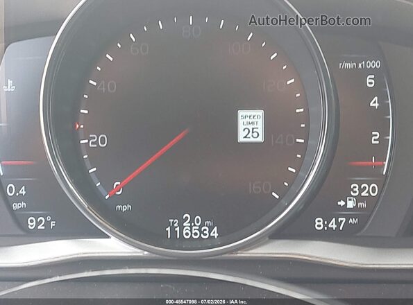YV140MAM4G1197148 2016 VOLVO S80 Black 