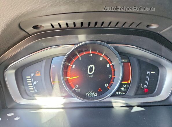 YV140MEK2H1332458 2017 VOLVO V60 Gray Widok zestawu wskaźników
