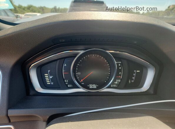 YV140MSK0H1372686 2017 VOLVO V60 Black Widok zestawu wskaźników