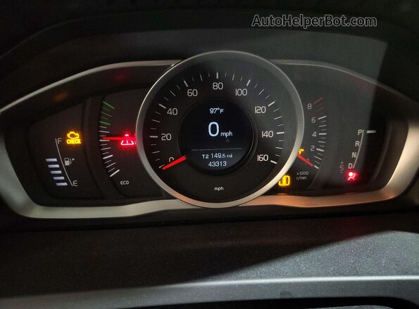 YV140MTLXJ2450768 2018 VOLVO S60 White Widok zestawu wskaźników