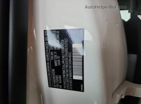 YV4062PB7S1372799 2025 VOLVO XC90 White VIN sticker view