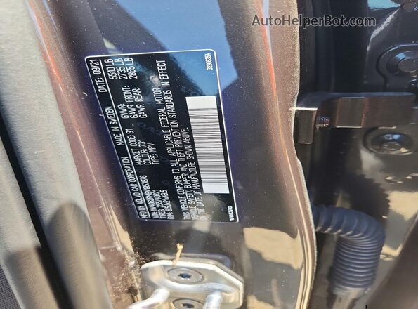 YV4062RM8N1953876 2022 VOLVO XC60 Gray Вид наклейки з VIN-кодом