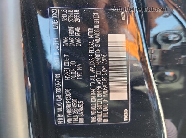 YV4062RX1P1358378 2023 VOLVO XC60 Black Engine compartment view