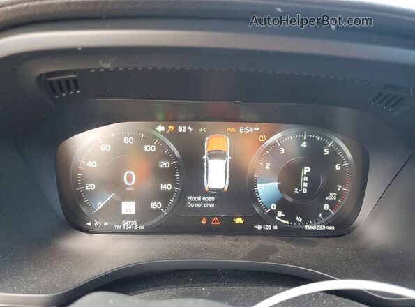 YV4102DL3M1710060 2021 VOLVO XC60 Silver ხელსაწყოთა პანელის ხედი