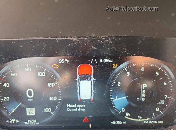YV4102DL3M1813706 2021 VOLVO XC60 Серебряный Вид щитка приборов