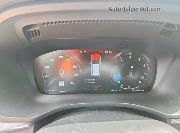 YV4102DLXM1681995 2021 VOLVO XC60 Gray Вид щитка приладів