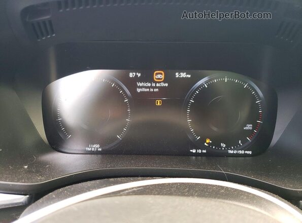 YV4102RK3L1482978 2020 VOLVO XC60 White ხელსაწყოთა პანელის ხედი