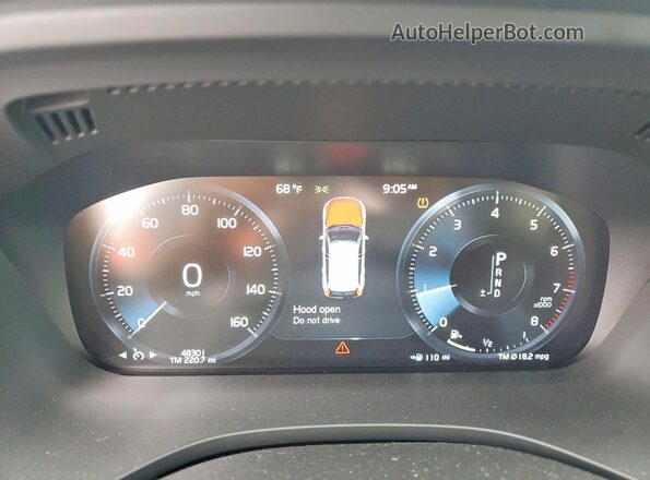 YV4102RK8L1561773 2020 VOLVO XC60 Черный Вид щитка приборов