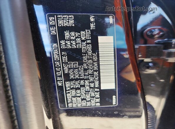YV4102RL3L1411806 2020 VOLVO XC60 Black Widok naklejki z numerem VIN