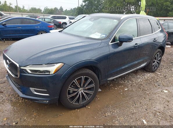 YV4102RL3M1696640 2021 VOLVO XC60 Blue წინა მარცხენა ხედი სამი მეოთხედიდან