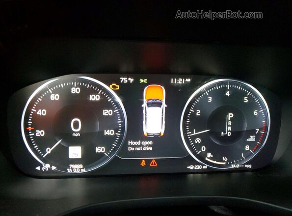 YV4102RL4M1689664 2021 VOLVO XC60 White Вид щитка приладів