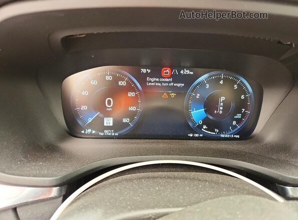YV4102WK2L1030735 2020 VOLVO V60 Red Սարքավորումների վահանակի տեսք