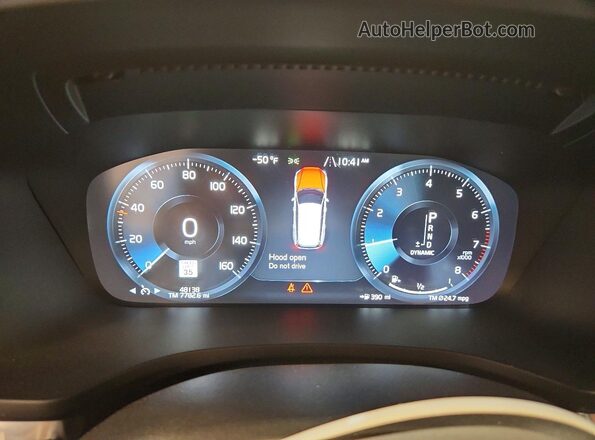 YV4102WK3L1039587 2020 VOLVO V60 White Instrument cluster view