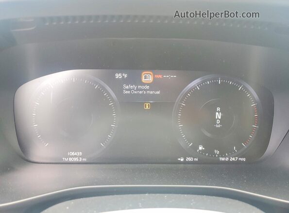YV4162UK2K2053068 2019 VOLVO XC40 Black ხელსაწყოთა პანელის ხედი