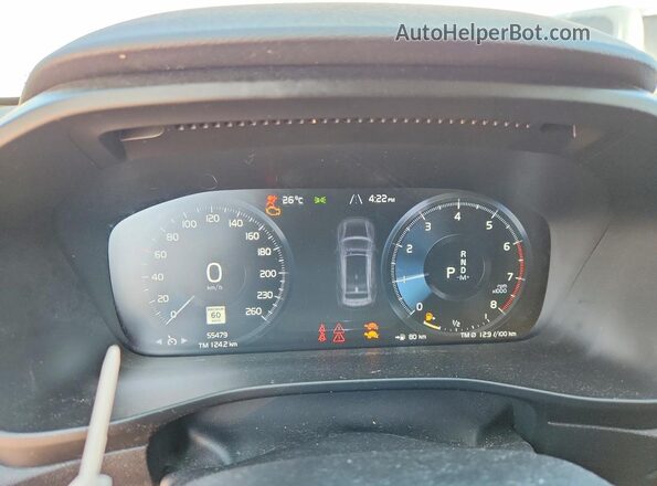 YV4162UK8M2397152 2021 VOLVO XC40 White ხელსაწყოთა პანელის ხედი