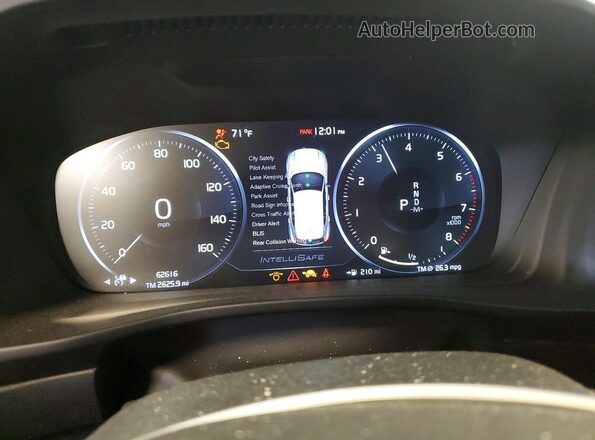 YV4162UM4K2128161 2019 VOLVO XC40 Silver ხელსაწყოთა პანელის ხედი