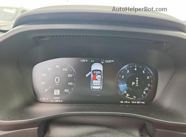YV4162UM6K2129392 2019 VOLVO XC40 Black Вид щитка приладів
