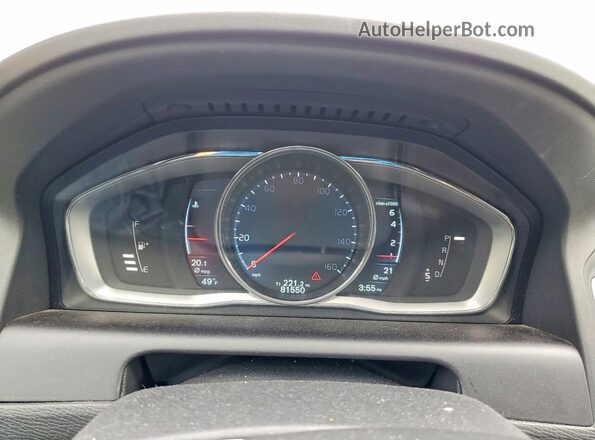 YV440MDK2G2778588 2016 VOLVO XC60 Black Вид щитка приладів
