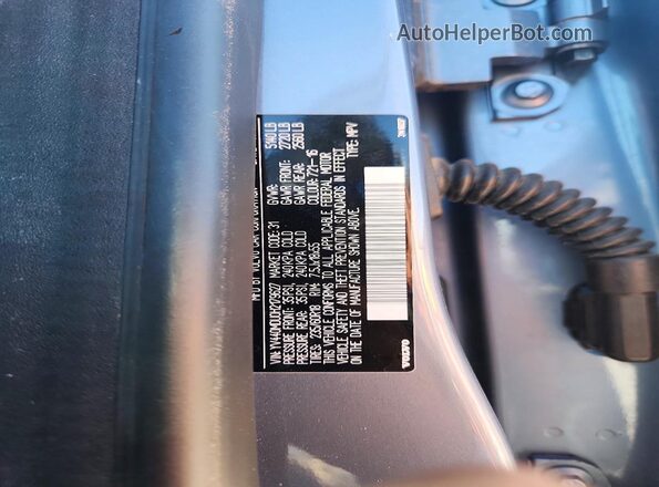 YV440MDU0H2179627 2017 VOLVO XC60 Blue VIN კოდის სტიკერის ხედი
