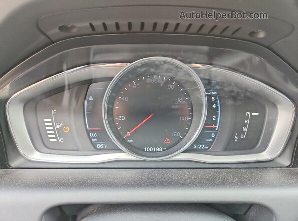YV449MRK4G2924066 2016 VOLVO XC60 Black Вид щитка приладів