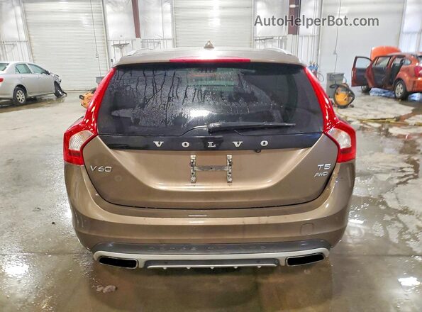 YV4612HM9G1007802 2016 VOLVO V60 Brown Rear view