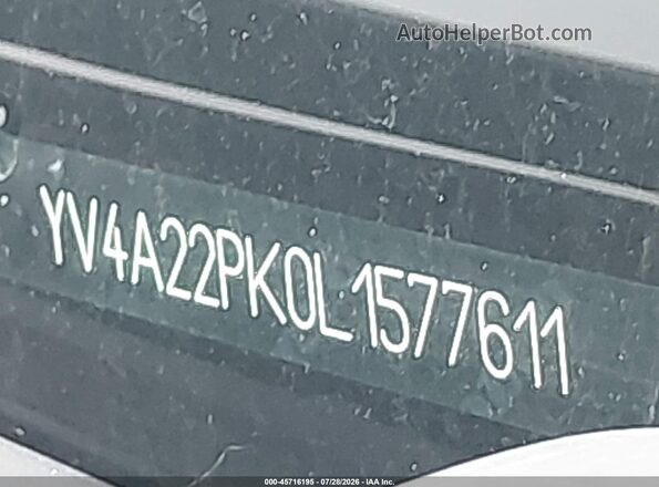 YV4A22PK0L1577611 2020 VOLVO XC90 Black Շարժիչի բաժամունքի տեսք