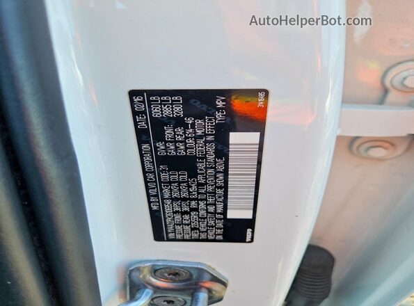 YV4A22PK2G1069548 2016 VOLVO XC90 Белый Вид подкапотного пространства