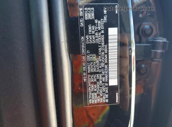 YV4A22PK3H1133713 2017 VOLVO XC90 Черный Вид наклейки с VIN-кодом