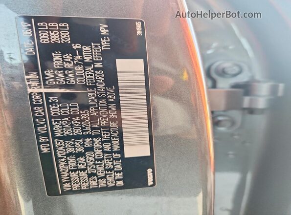 YV4A22PK4J1204357 2018 VOLVO XC90 Silver 360 interior view