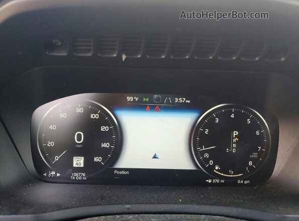 YV4A22PL0H1150512 2017 VOLVO XC90 White Widok zestawu wskaźników