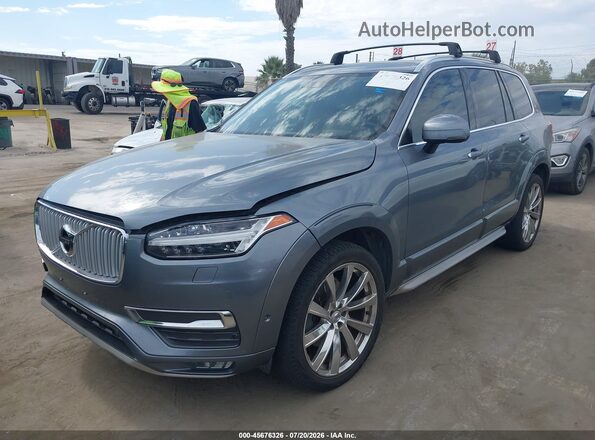 YV4A22PL2G1000769 2016 VOLVO XC90 Gray Առջևի ձախ երեք քառորդ տեսարան