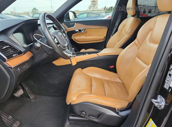 YV4A22PL2J1205628 2018 VOLVO XC90 Black წინა სალონის ხედი