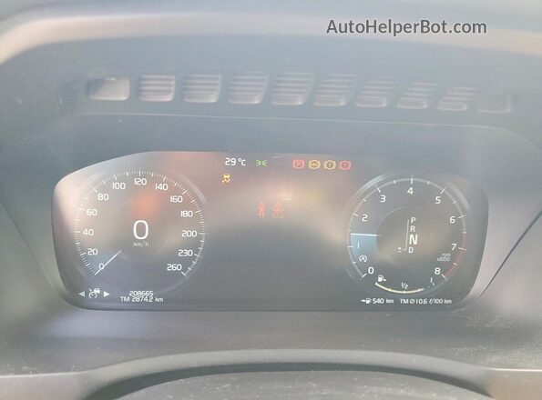 YV4A22PL4J1195863 2018 VOLVO XC90 Black Instrument cluster view