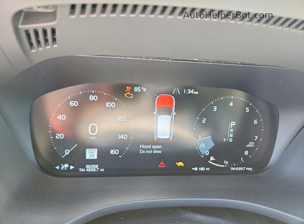 YV4A22RL0L1581132 2020 VOLVO XC60 Brown ხელსაწყოთა პანელის ხედი