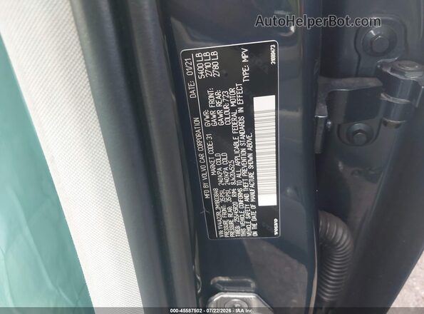 YV4A22RL2M1803848 2021 VOLVO XC60 Blue Engine compartment view