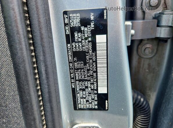 YV4A22RL3J1009789 2018 VOLVO XC60 Silver VIN sticker view