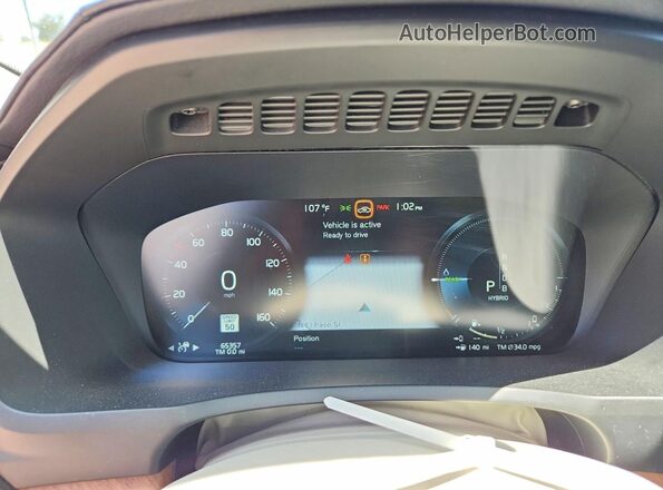 YV4BR0CL7K1436374 2019 VOLVO XC90 Gray ხელსაწყოთა პანელის ხედი