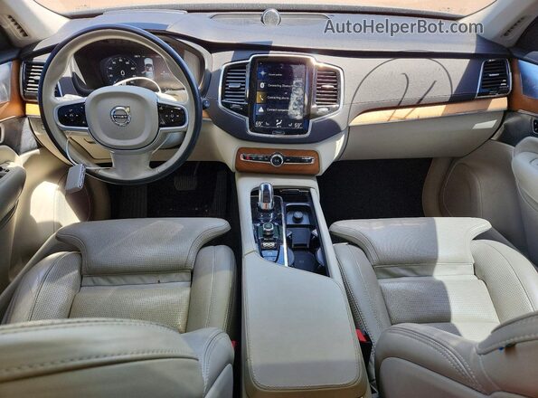 YV4BR0CL7K1436374 2019 VOLVO XC90 Gray წინა პანელის ხედი